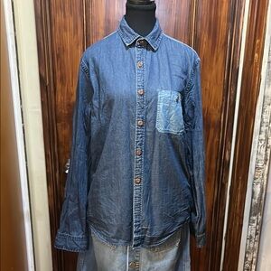 Express Dark Blue Denim Shirt